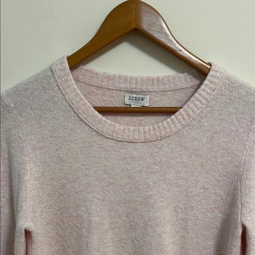 J. Crew Women's Sweater XS Crew Neck Light Pink Bubblegum Cozy Chic Stretchy
